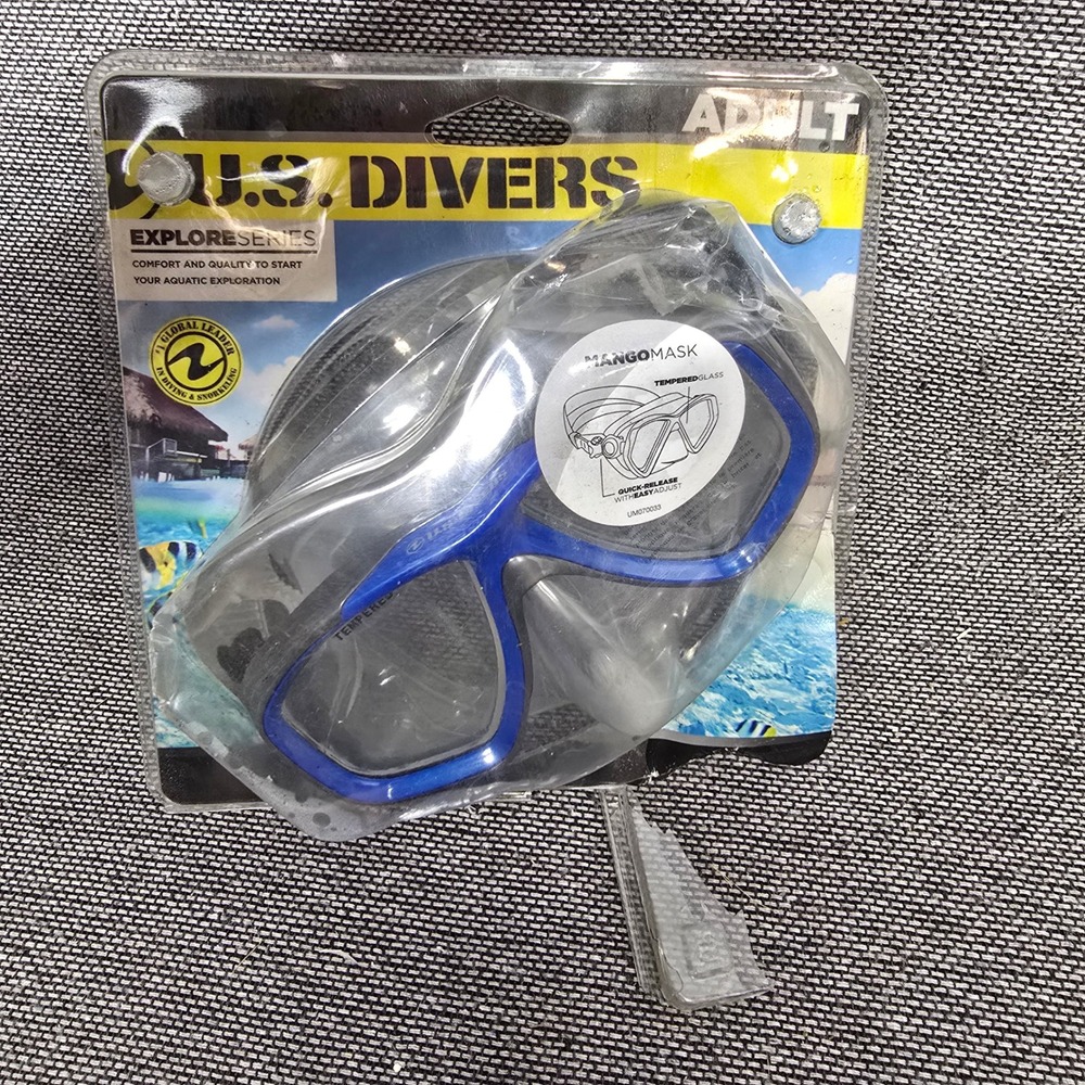 US Divers Mango II‎ DX Snorkel Mask Clear Tempered Glass Aqua Lung MS3779999CMA